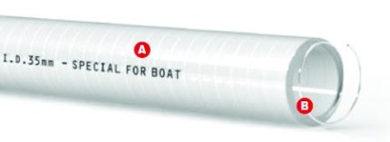 White Plutone pipe for WC, code STEELB3000, Toscogomma.