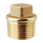 M-Verschluss mit quadratischem Kopf 3/8" aus korrosionsbeständigem Messing, Code 7290C, ideal für industrielle Anwendungen.