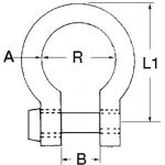 Anillo inox a cetra de 8 mm, resistente y duradero, ideal para aplicaciones marinas e industriales.