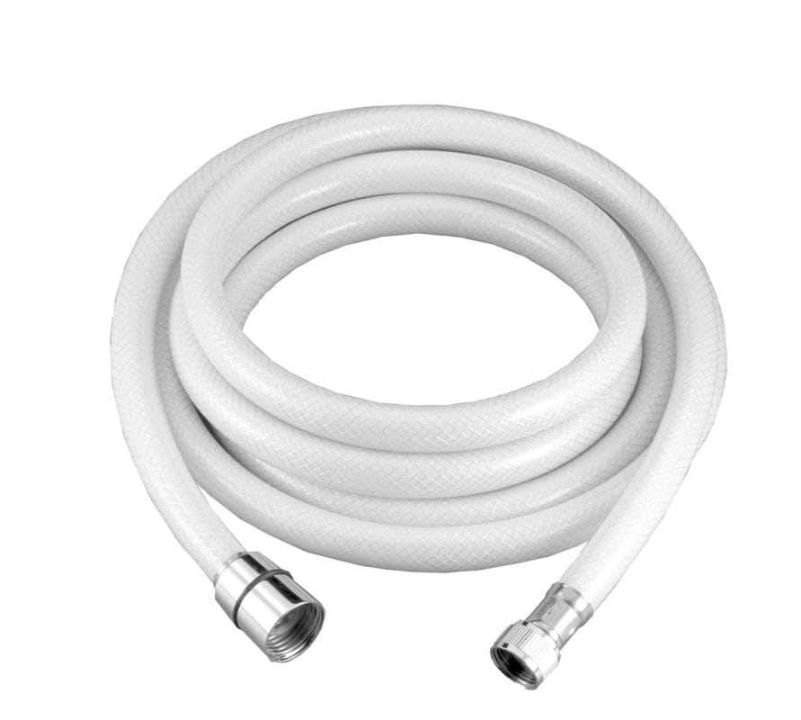 Schlauch für Handbrause 3/8" F – 1/2" F, Länge 4 Meter, ideal für Sanitäranlagen.