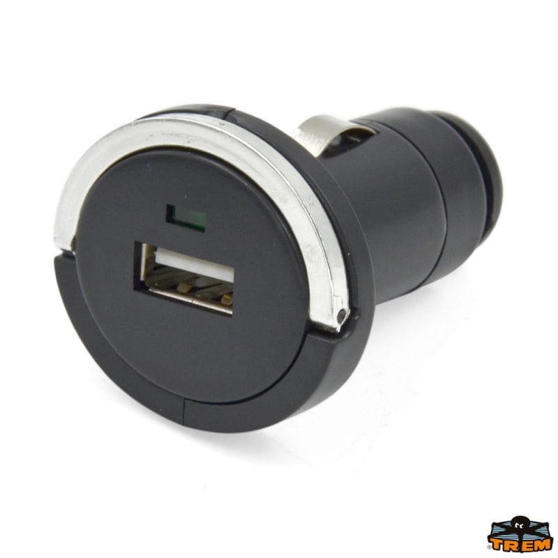 Prise allume-cigare USB compatible avec voiture, modèle Trem, code L0601342.