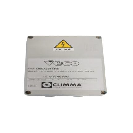Caja electromecánica fan coil EV 17-24 Slim para panel M60980A, código MSCAEV1724S, marca Clim.