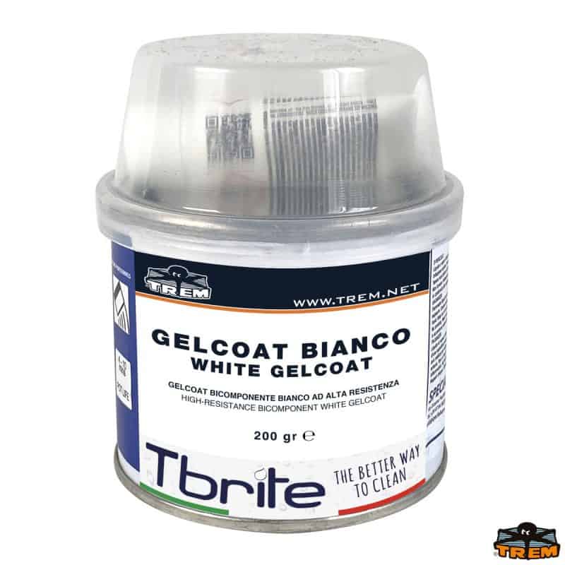 TREM Gelcoat bianco ad alta resistenza, 200 g, ideale per rivestimenti nautici e applicazioni indust.