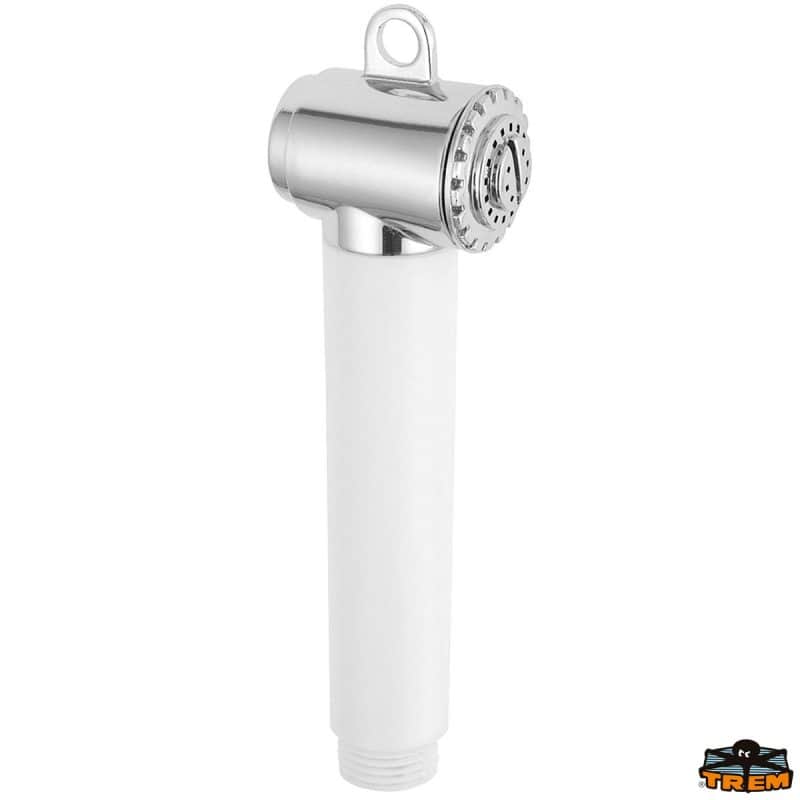 Doccetta a pulsante con attacco da 1/2 M, ideale per impianti idraulici moderni.