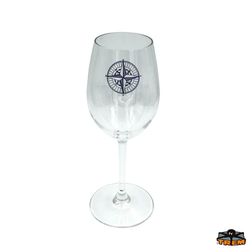 Sea Land wijnglas met logo, set van 2 stuks, elegant en transparant.