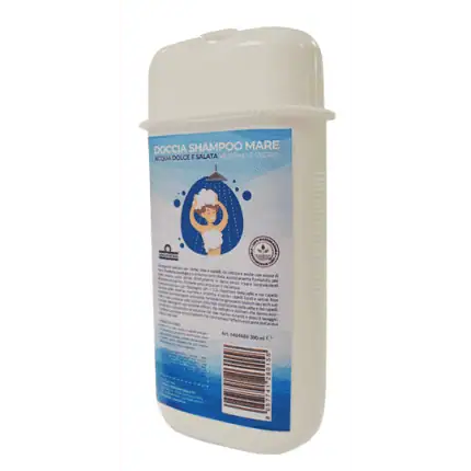 Shampoo mare idratante e delicato, ideale per la cura del corpo in barca o a casa.