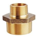 Reduced double screw M-M in anti-corrosion brass, 2" to 1½" in corrosion-resistant brass.