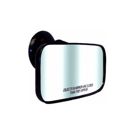 Specchio a ventosa con messaggio di sicurezza, ideale per il bagno e il trucco.