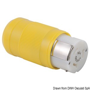 マリンコ製4線式50A二極プラグ、コード14.587.01、Osculati。.