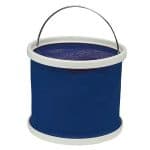 Foldable 9L bucket in durable fabric, ideal for nautical use.