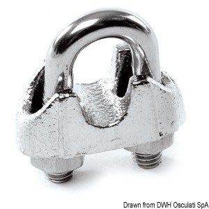 Collier de serrage en U en acier inoxydable 1,5/2 mm - Code : 04.180.00 - Osculati