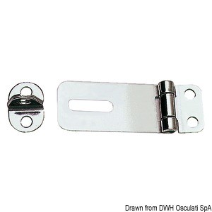 Bisagra abatible para tapa de gaveta 65x23 mm, código 38.981.00, Osculati.