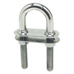 Stainless steel lifting ring, U Bolt model 110x9.5 mm - code: 39.127.03 - Osculati.