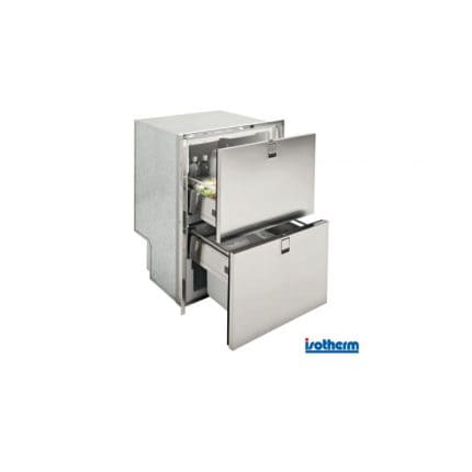 Réfrigérateur double tiroir inox DR160/V 12/24V, code 3160BA1C00000, Isotherm.