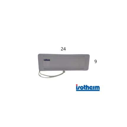 Kleiner Verdampfertür Isotherm mit Etikett und Kabeln, Modell SGC00005AA.
