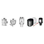 White anchor light, compatible with boats, code 11.412.16, compact and resistant design.