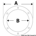 Tapón de inspección 152 mm, código 20.203.00, Osculati, para inspección y mantenimiento.