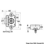 Simple nylon button, model 38.180.01, for marine and nautical applications.