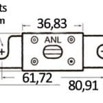 Hochleistungssicherung 325A, Code 14.100.53, Osculati, für industrielle und nautische Anwendungen.