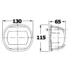 Fanale maxi 20 prua bianco/bianco 12 V - codice: 11.411.13 - Osculati.