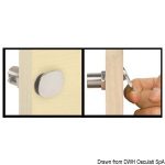 Fermeture Flush Lock carrée, code 38.179.41, Osculati, pour applications marines et nautiques.