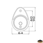 FANALE CORPO BIANCO 12V 112,5°DRITTA LUCE VERDE -12MT MOD ANTARES - CODICE: L6674550 - TREM