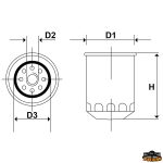 Filtro diesel compatibile Volvo, modello 3581078, codice N0114078, alta qualità e affidabilità.