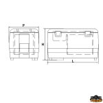 60-liter portable refrigerated container, ideal for camping and travel.