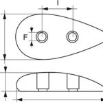 Ánodo ovalado Short L 85 mm, código: 5110101, para motos acuáticas.