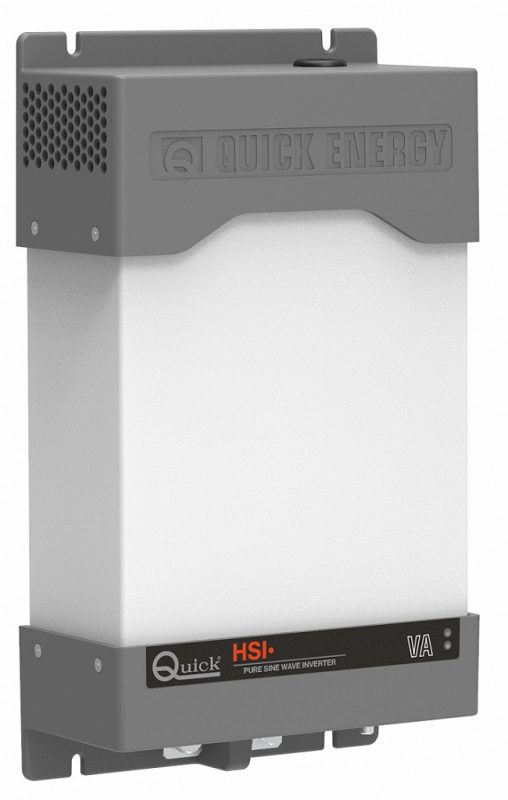 Inverter HSI1212 HR 12VDC 230VAC 1200VA with control panel, ideal for energy applications.