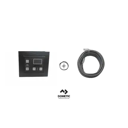 Dometicシステム用の接続ケーブル付きコンパクトPPI0黒ディスプレイ。.