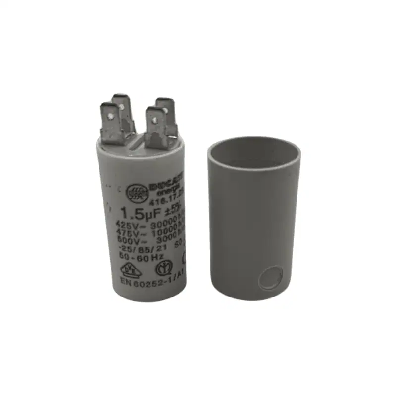 Metallfilm-Kondensator 1,5 Mikrofarad, 28 mm, für elektronische Anwendungen.