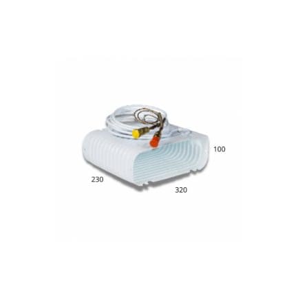 Oval refrigeration evaporator 7.5 L, code SBH00029XO, for refrigeration applications.