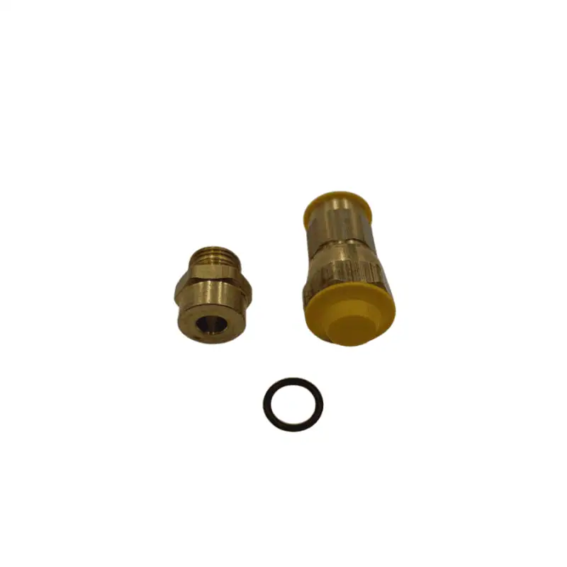 Cylindrical quick female joint, model X with rubber gasket, ideal for industrial applications.