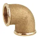 90° Elbow F.F. 1"1/4 in CR anticorrosion brass – code: 7090G – Maestrini