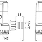 Pompa elettropompa auto Europump Next Gen G 2000 24V, codice 16.129.10, per applicazioni marine.