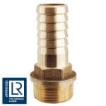 M hose fitting "Roma" in anti-corrosion brass, conical thread 3"x75.