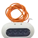 Blue underwater X4 light, ideal for marine and underwater applications, power supply 9-32 VDC, code OL.