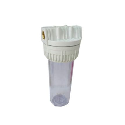 Filtro trasparente 1/2 HP per sistemi di acqua, testa bianca, codice A2010450.