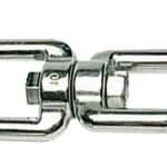 Giratoria inox de doble ojo d. 10, código 01.018.10, Osculati, para aplicaciones náuticas.