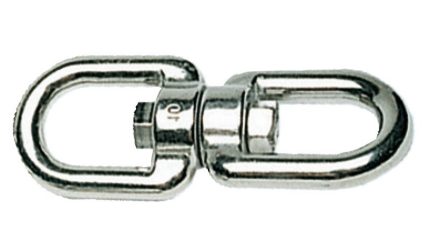 Girella inox a doppio occhio d. 10, codice 01.018.10, Osculati, per applicazioni nautiche.