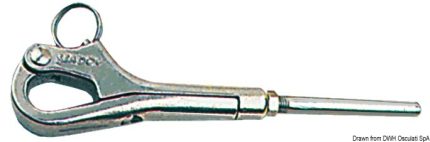 Edelstahlkarabiner 4x8 mm für marine und nautische Anwendungen.