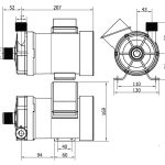 Pompa mare 150W 230V Veco, modello VPP0150JISN, ideale per applicazioni di irrigazione e uso industr.