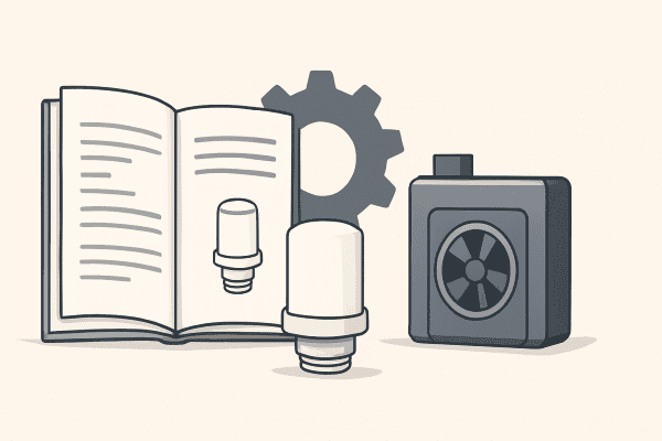 Composants de pompes de circulation et accessoires industriels.