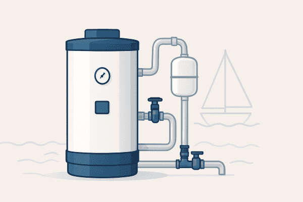 船上暖房および温水用海洋ヒートポンプ。.