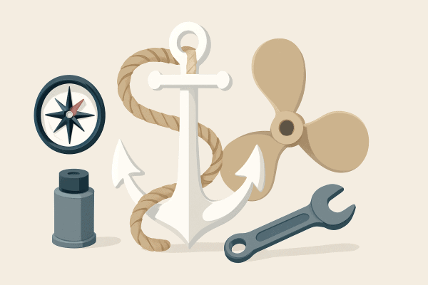 Accessori nautici essenziali per imbarcazioni e yacht di qualità.