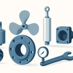 Nautical and industrial components for systems.