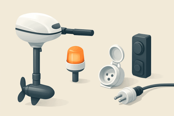 Voedingspomp voor elektrische bootmotor, essentieel onderdeel voor de werking.