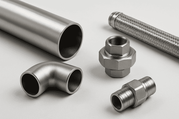 ステンレス鋼製パイプ用部品：高品質の曲がり、継手、アダプター。.