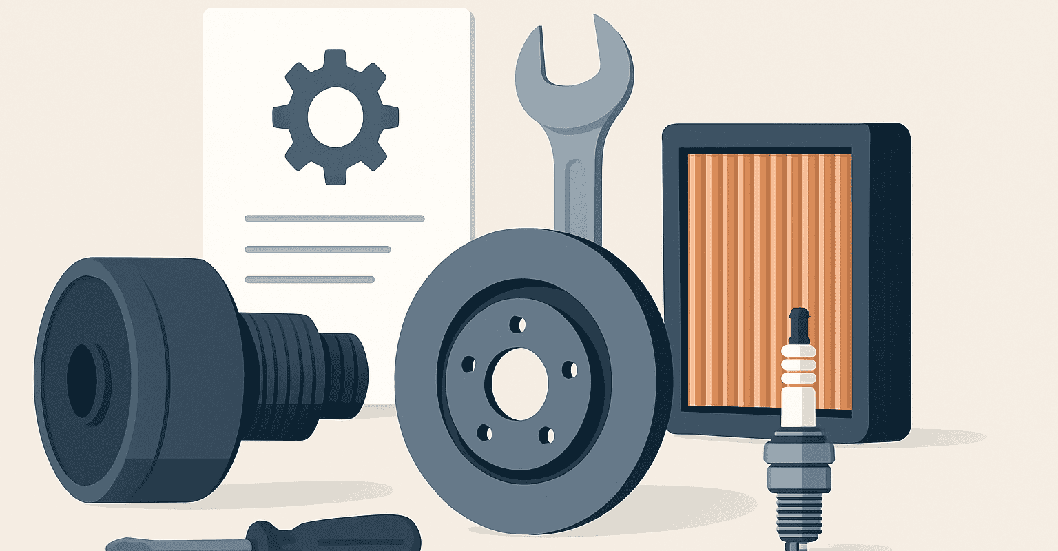 Spare parts and tools for scheduled maintenance.